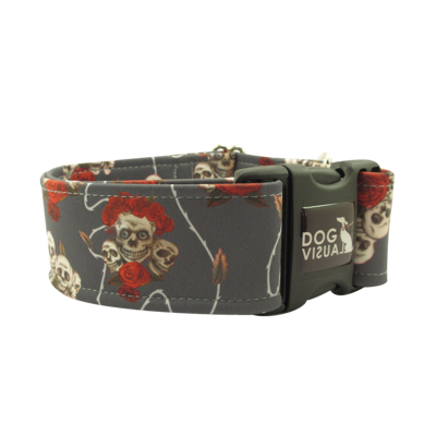 Obojok GREY SKULL