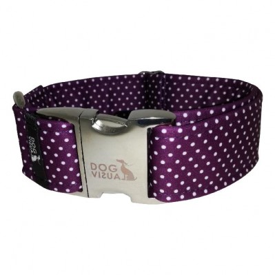 Obojek DARK PURPLE DOTS